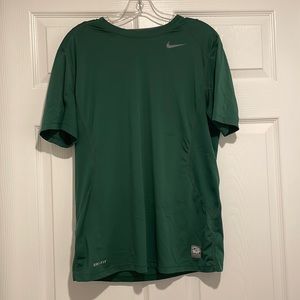 Nike Dri Fit Pro Combat T-shirt. Dark green active wear
